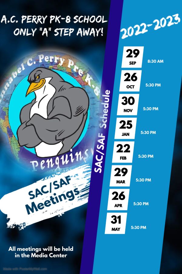  SAC Meeting Schedule: 2022-2023